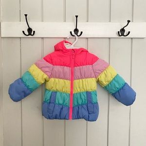Osh Kosh B’Gosh Toddler Kids Rainbow Puffer Coat